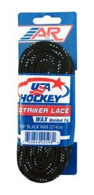 A&R Шнурки хоккейные с пропиткой, чёрные, 244см(96")
